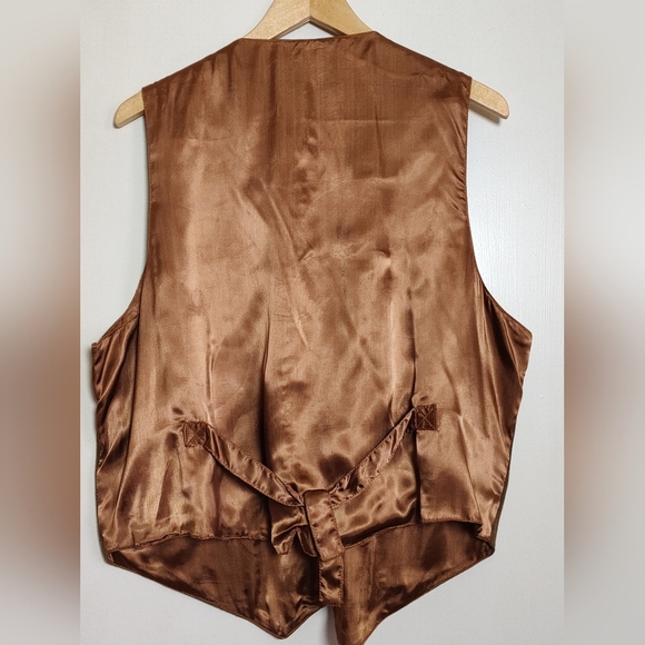 Vintage Bonjour Brown Suede Fringe Vest With Pearl Snap Buttons - Picture 6 of 7